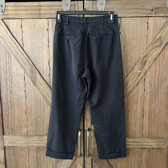 Pistola Kellin High Rise Pleated Cotton Ankle Trouser in Fade to Black Size 27 - Picture 6 of 10